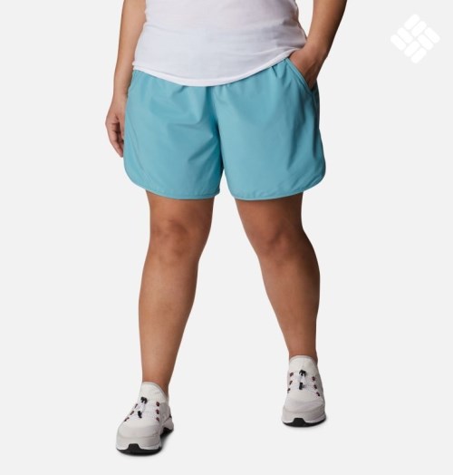 Columbia Bogata Bay Stretch Shorts Dame Turkis | Plus Size 35849D